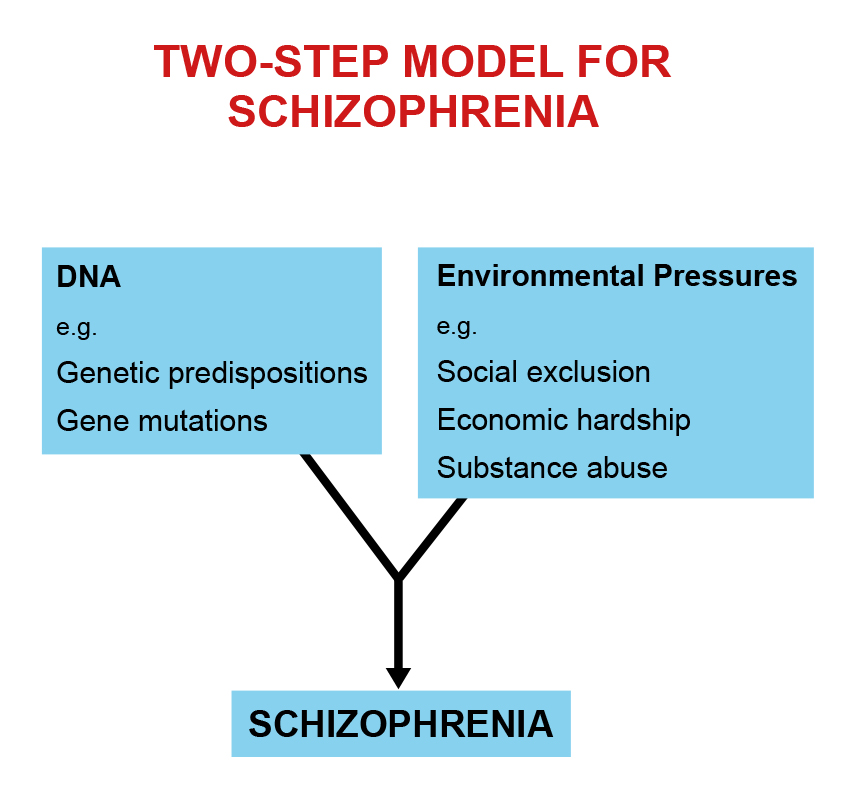 Two-step model for schizophrenia